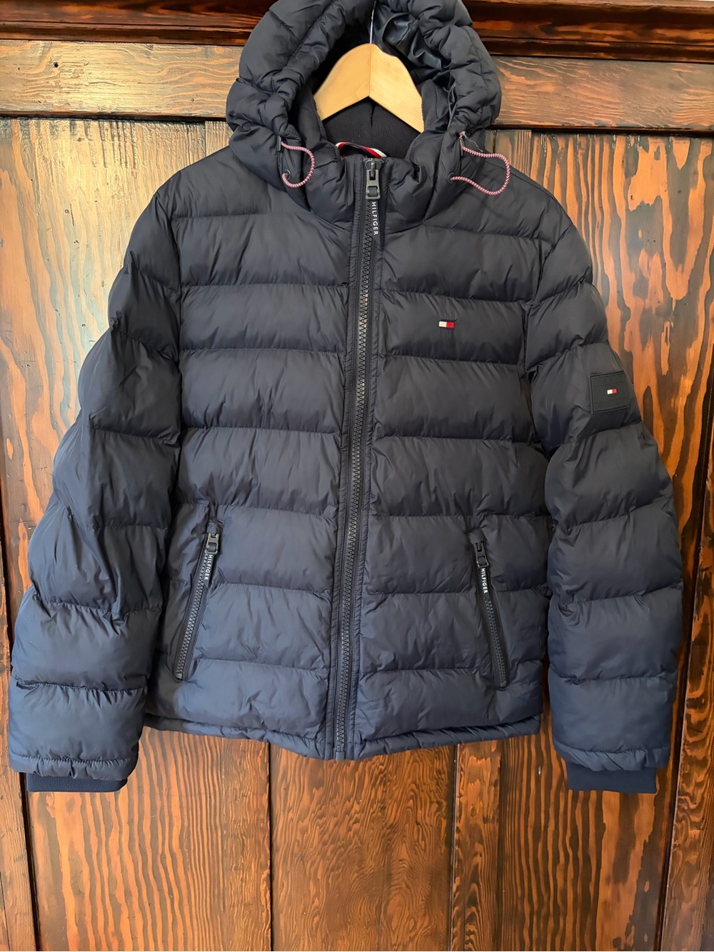 Tommy Hilfiger Men’s Navy Hooded Puffer Coat